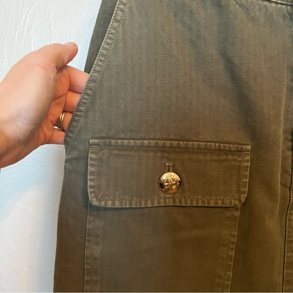 ANINE BING Aliza Mini Skirt in Army Green Sz XS Logo Buttons Like New Luxury - Picture 6 of 15